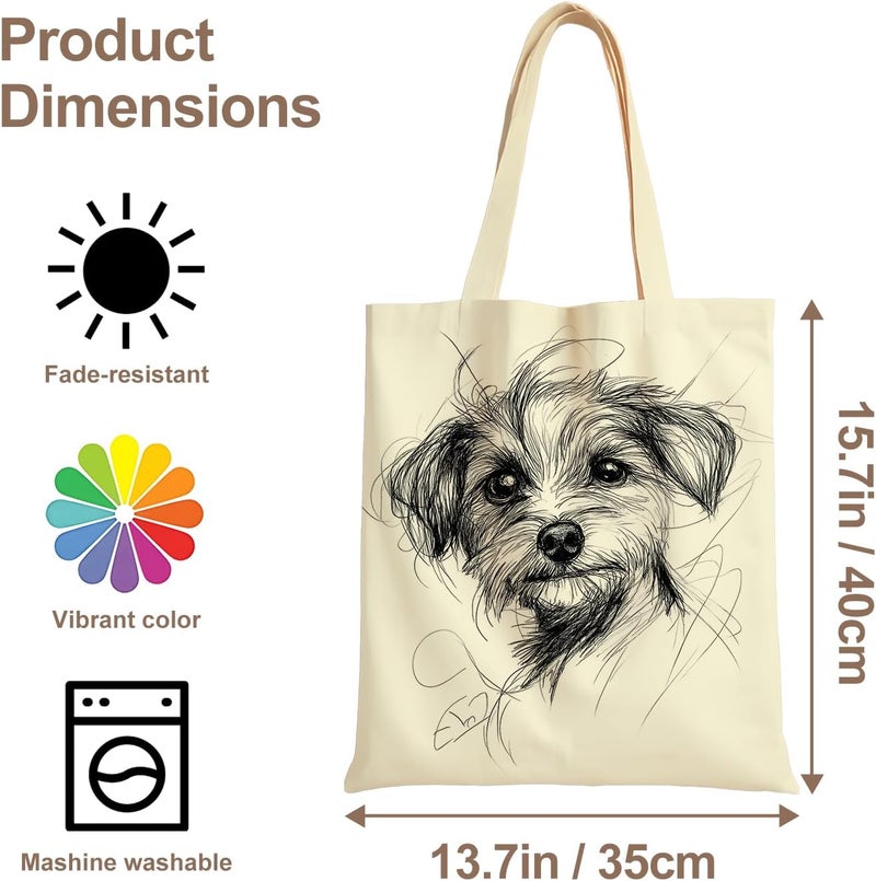 ANNA QUEEN Cat Tote Bag Shoulder Bag Handle Bag for Gym Yoga Picnic Beach Kitchen Reusable - Image 3